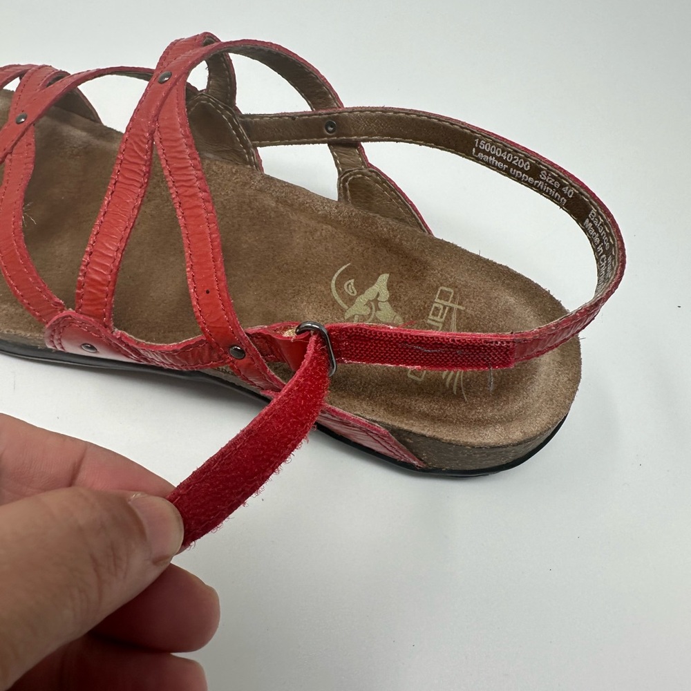 Dansko Jolie Red Strappy Leather Comfort Sandals Women's 40 - Picture 15 of 15